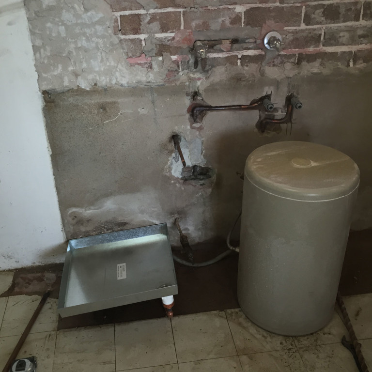 Hot Water Heater Drain Tray Gap Trade Services Plumbing, Drainage
